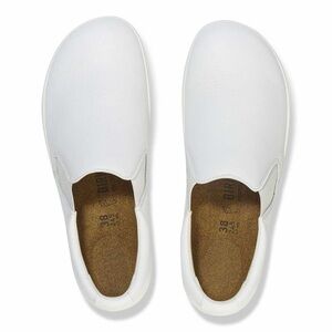 NWOB Birkenstock QO 400 White Leather Slipons